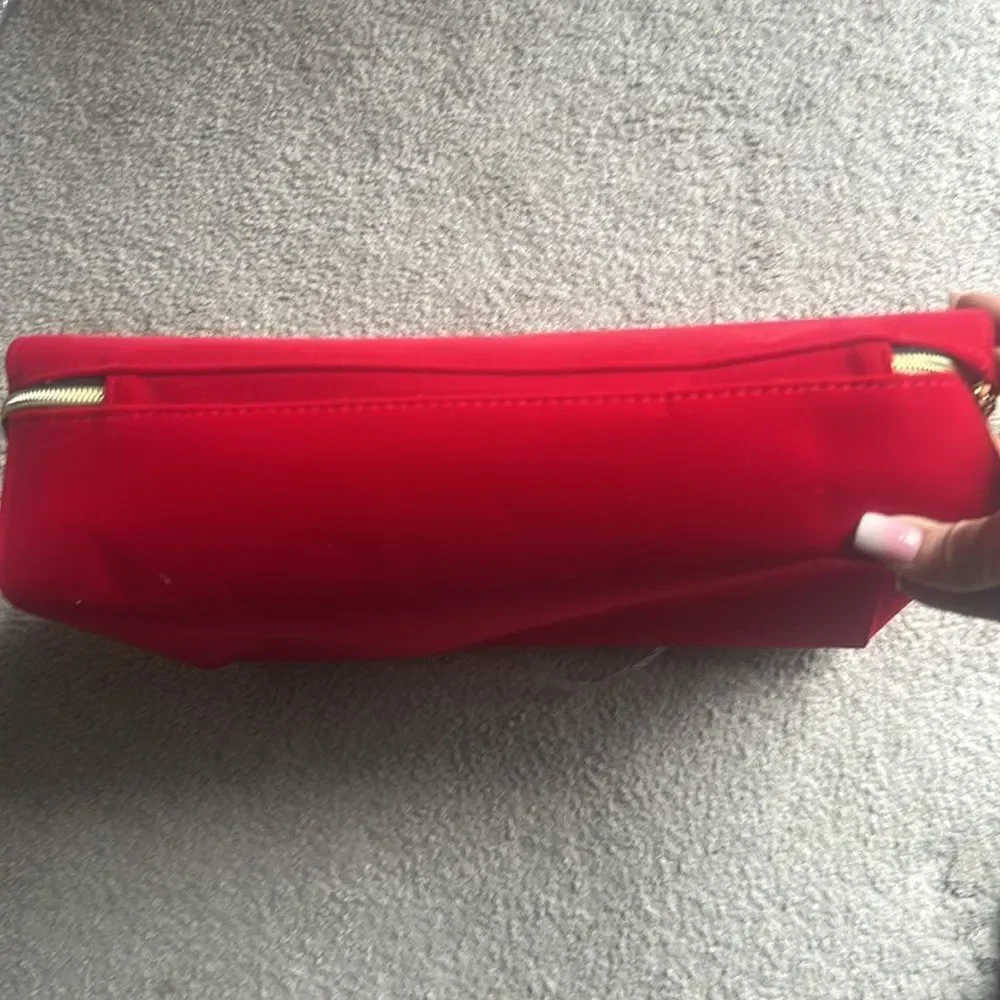 Estée Lauder Elegant Red Bow Velvet Bag!